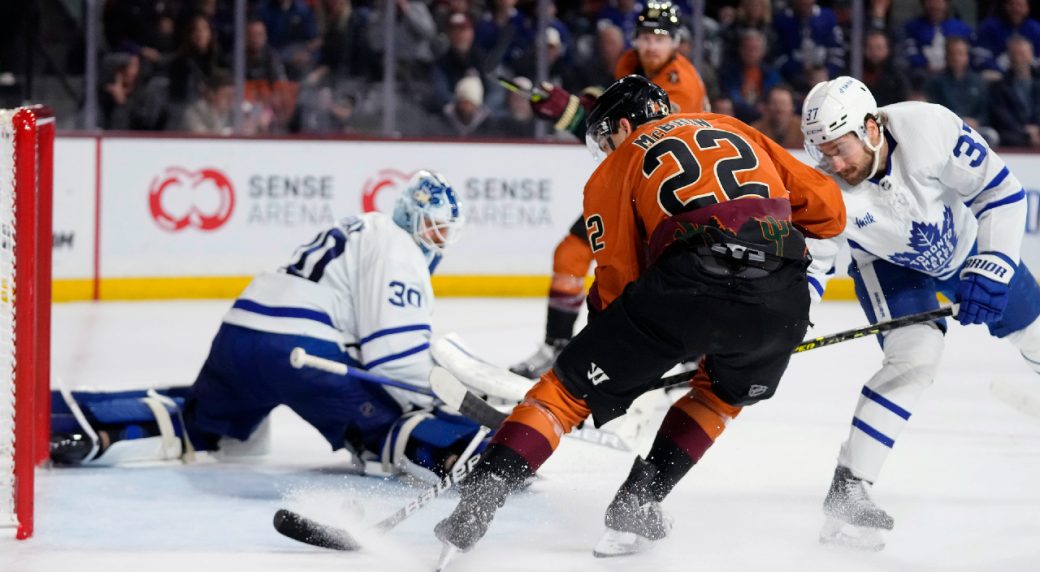 McBain scores two late goals, Coyotes top Maple Leafs