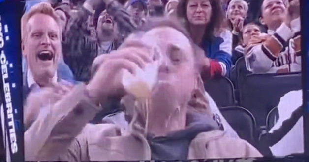 Justin Thomas’ epic fail beer chug at Rangers game has fans in troll mode